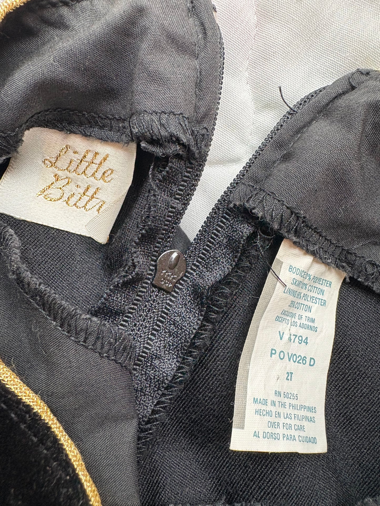 Vintage velour holiday toddler dress.