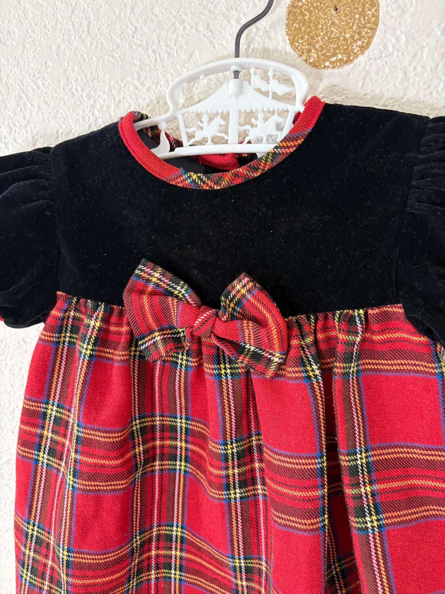 Vintage Cutest One plaid baby dress.