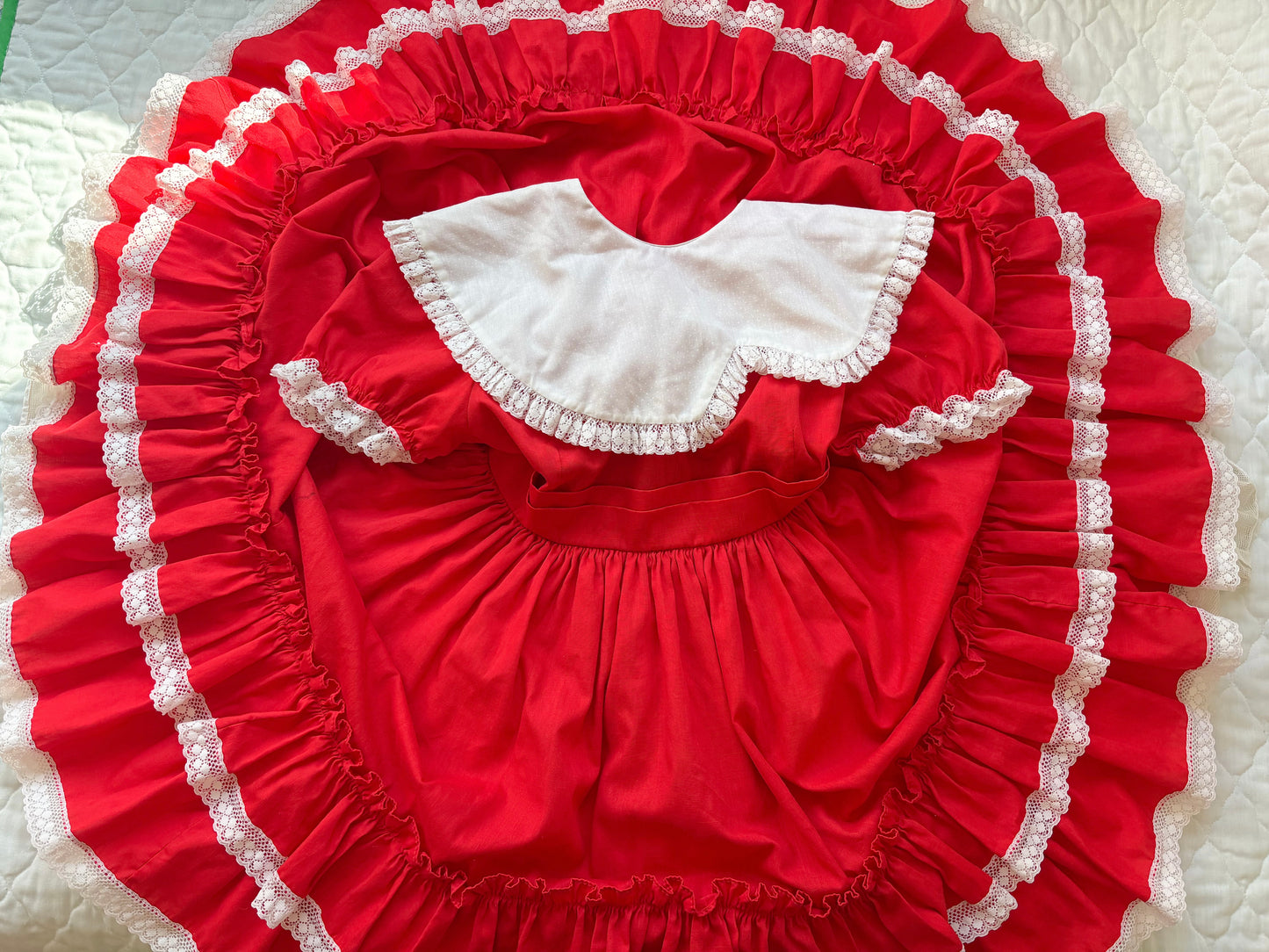 Vintage Small World full circle party dress.