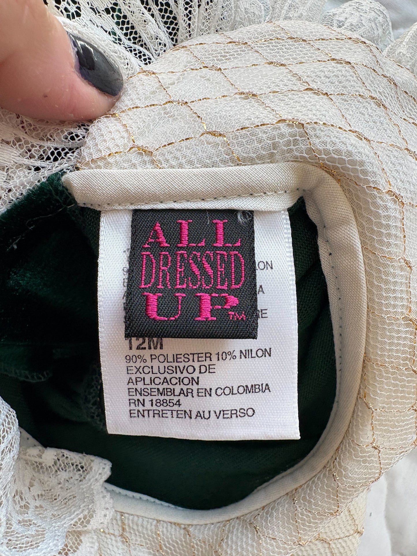 Vintage velour baby dress/tunic.