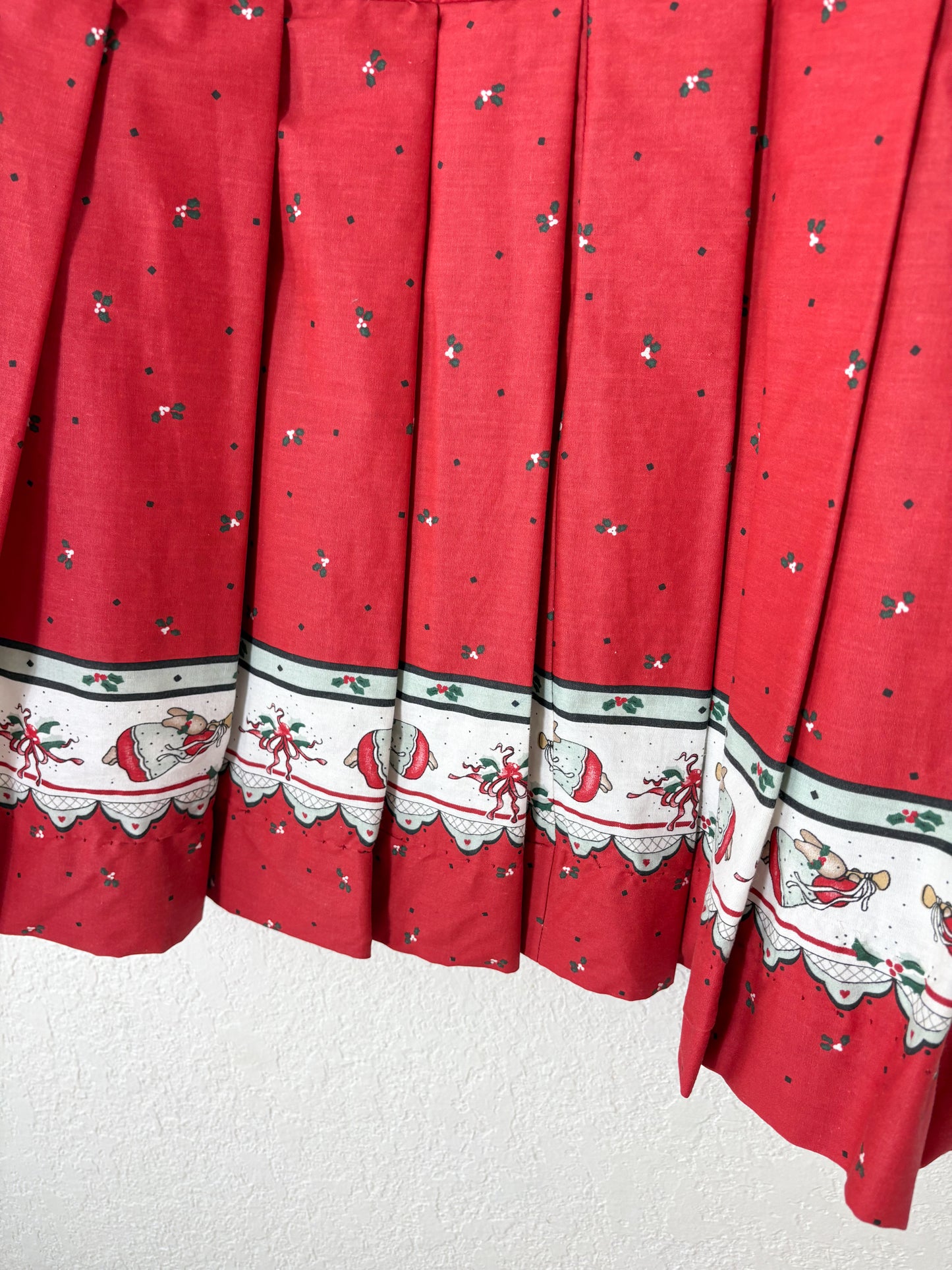 Vintage homemade from Daisy Kingdom fabric older girl dress.