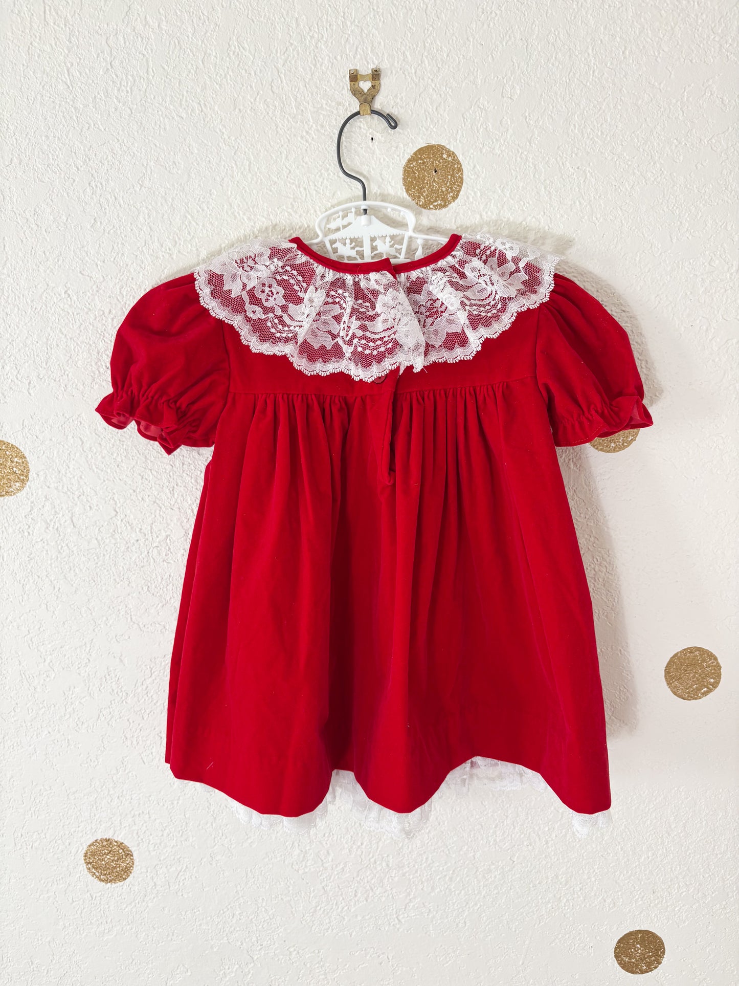 Vintage JoLene toddler velvet dress.
