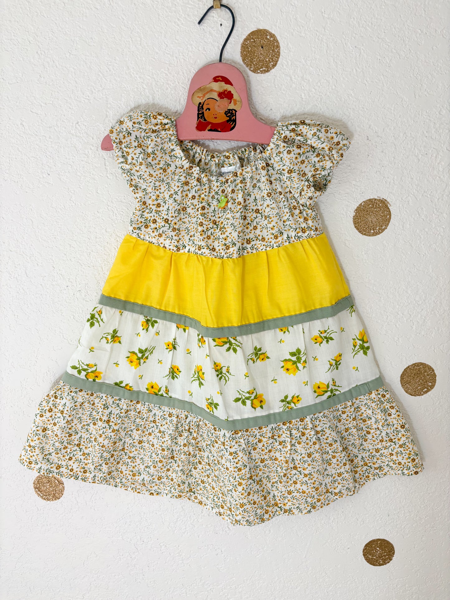 Homemade floral toddler dress.