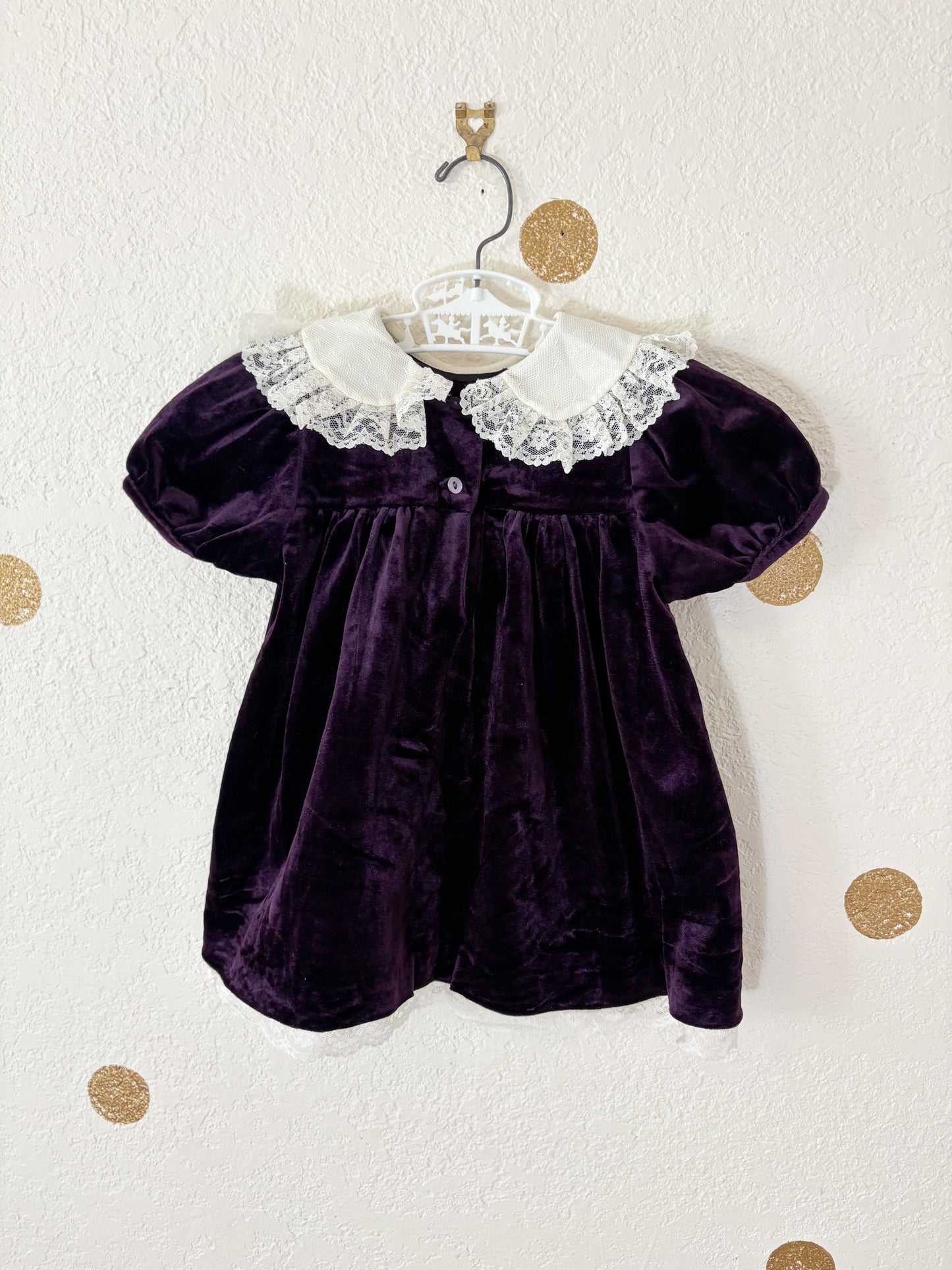 Vintage Nut Cracker velour toddler dress.
