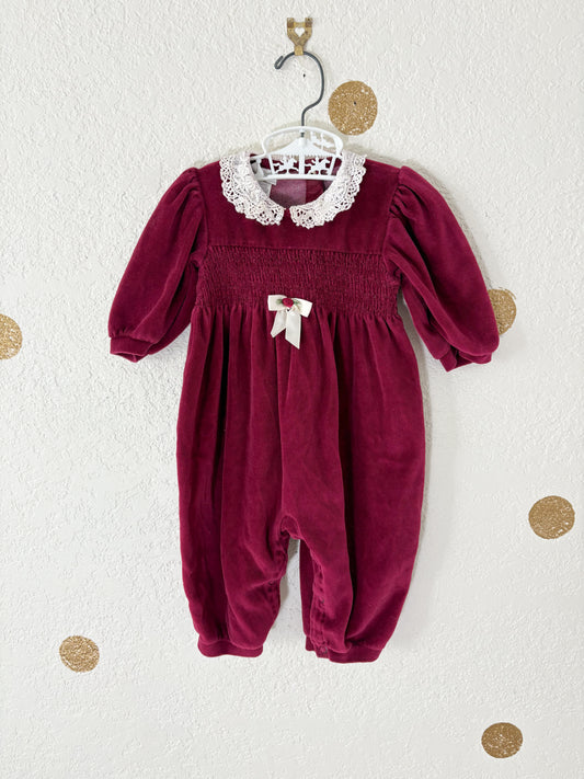 Vintage Carter's velour baby romper.