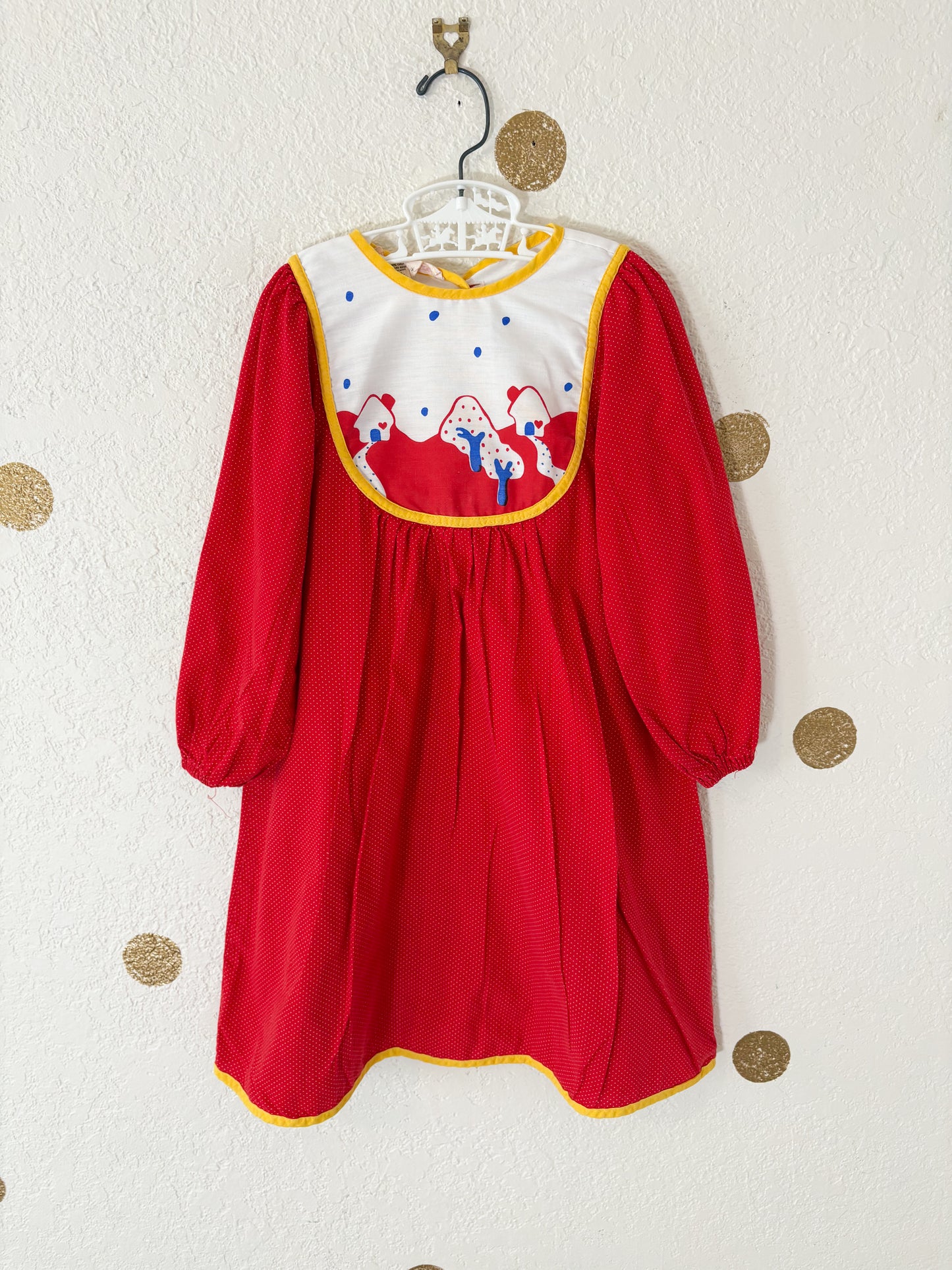 Vintage Sweet Potatoes novelty print dress.