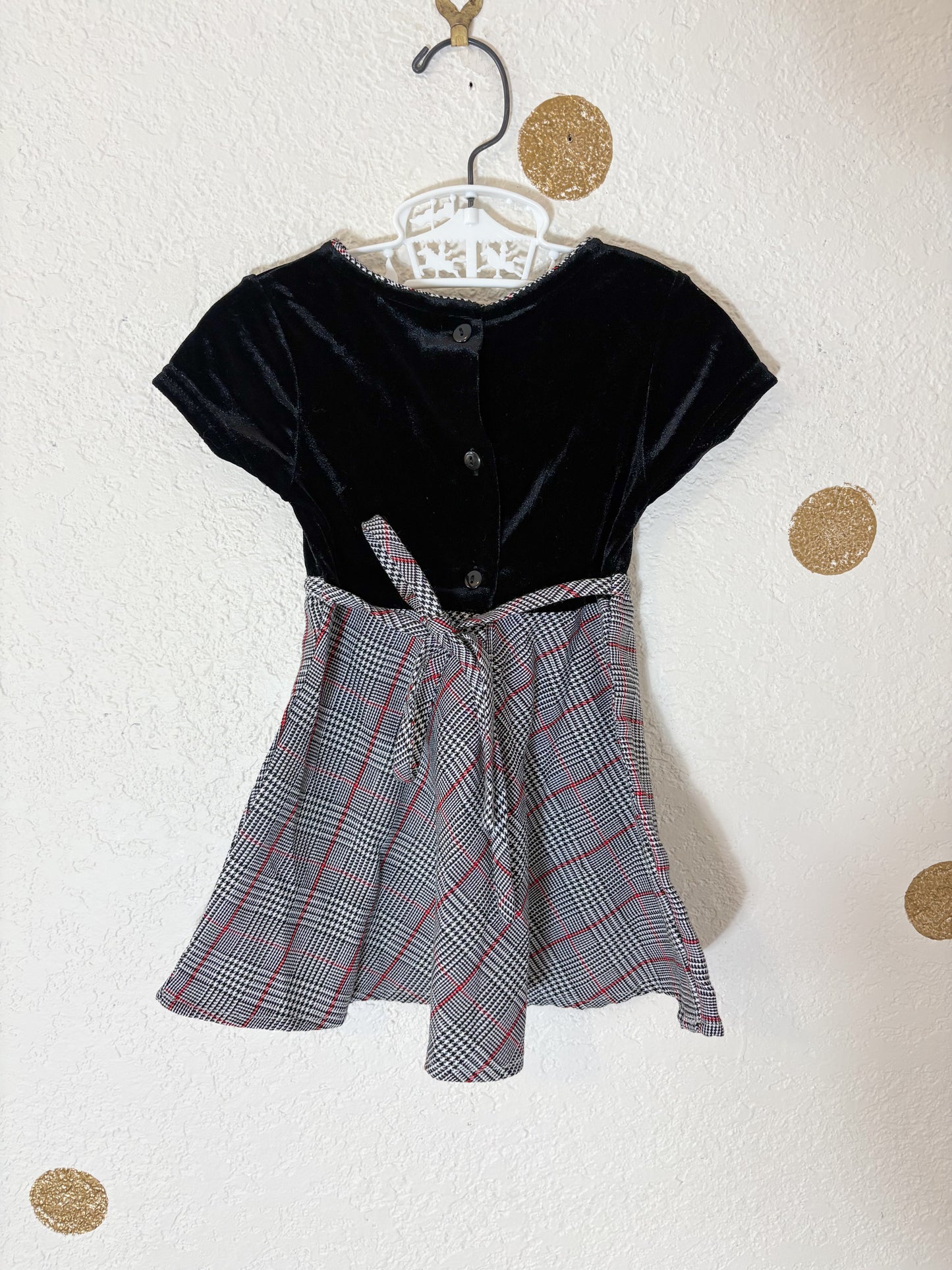 Y2K plaid toddler dress and coat set.