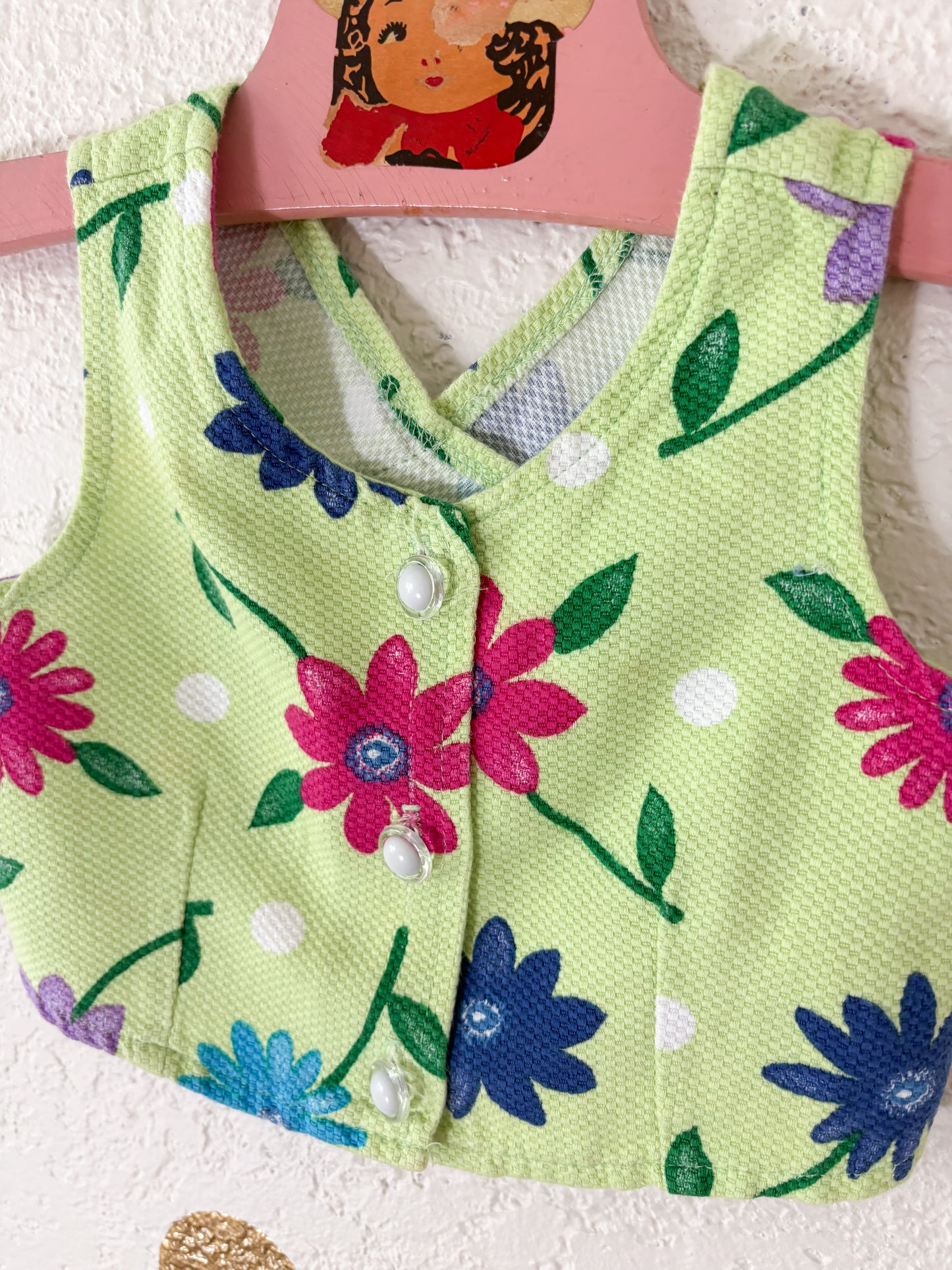 Vintage Sprockets floral toddler 2 piece set.
