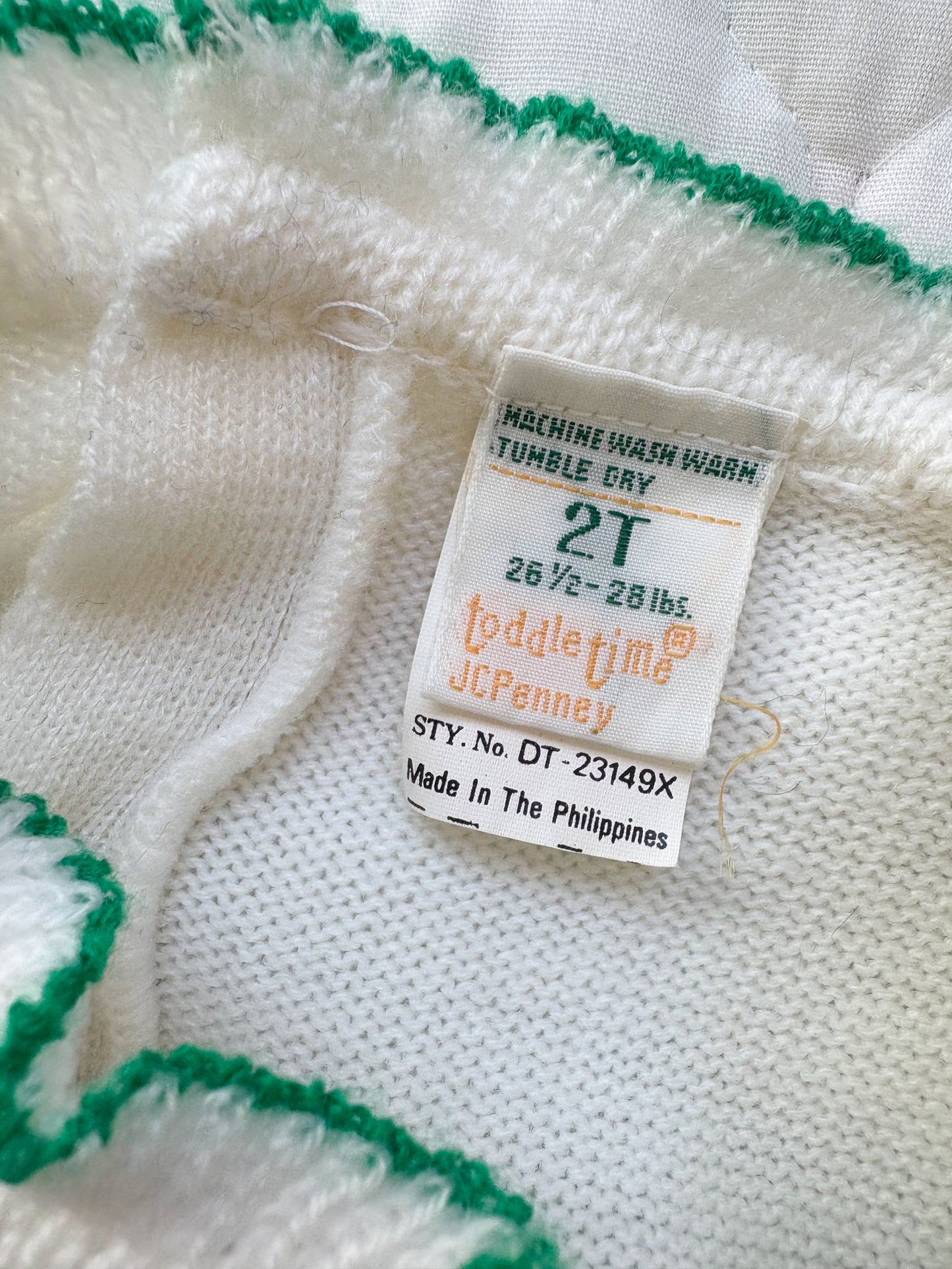 Vintage Toddletime acrylic baby dress.