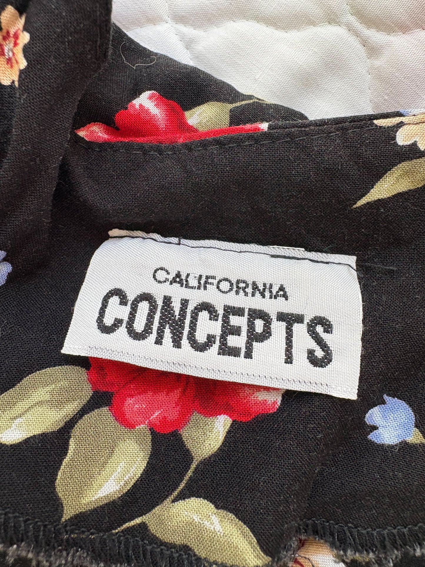 Vintage California Concepts floral midi dress.
