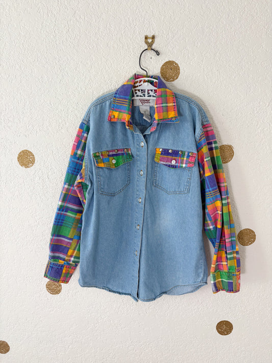 Vintage French Toast GN long sleeve denim button up.