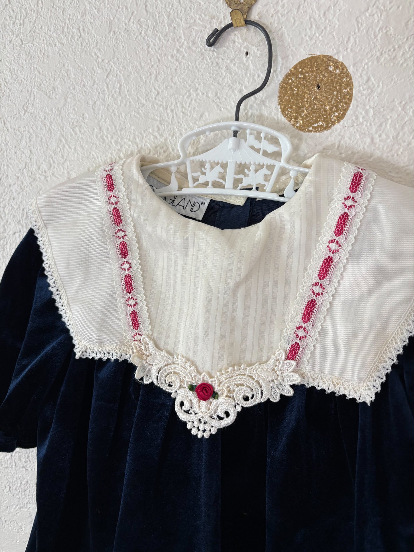 Vintage Youngland velour toddler dress.