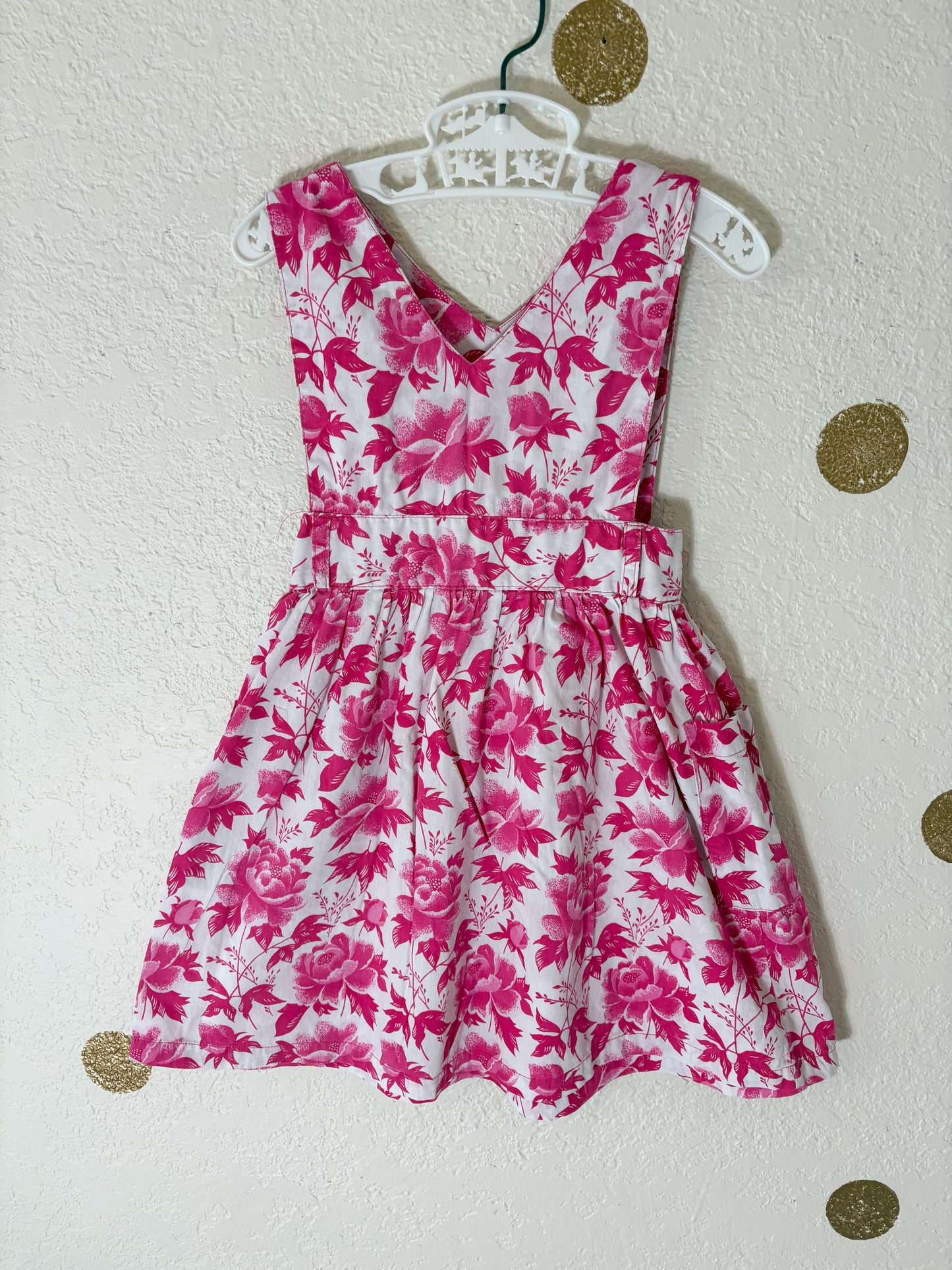Vintage Esprit Kids floral pinafore dress.
