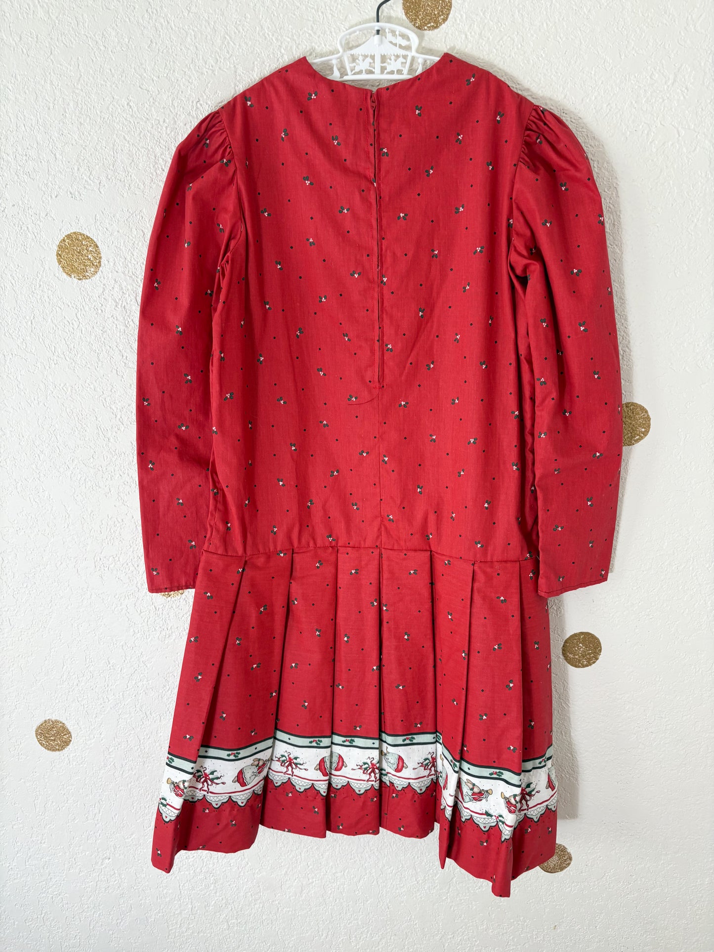 Vintage homemade from Daisy Kingdom fabric older girl dress.