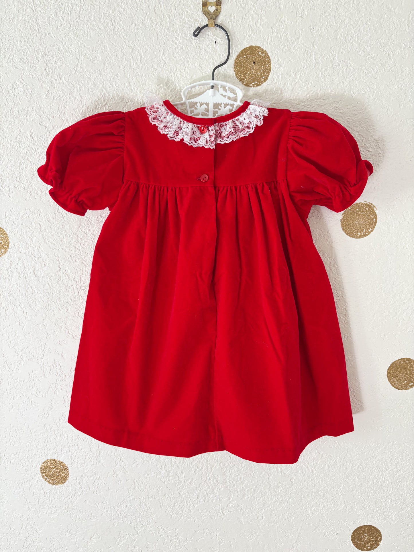 Vintage Bryan & Co toddler velvet dress.