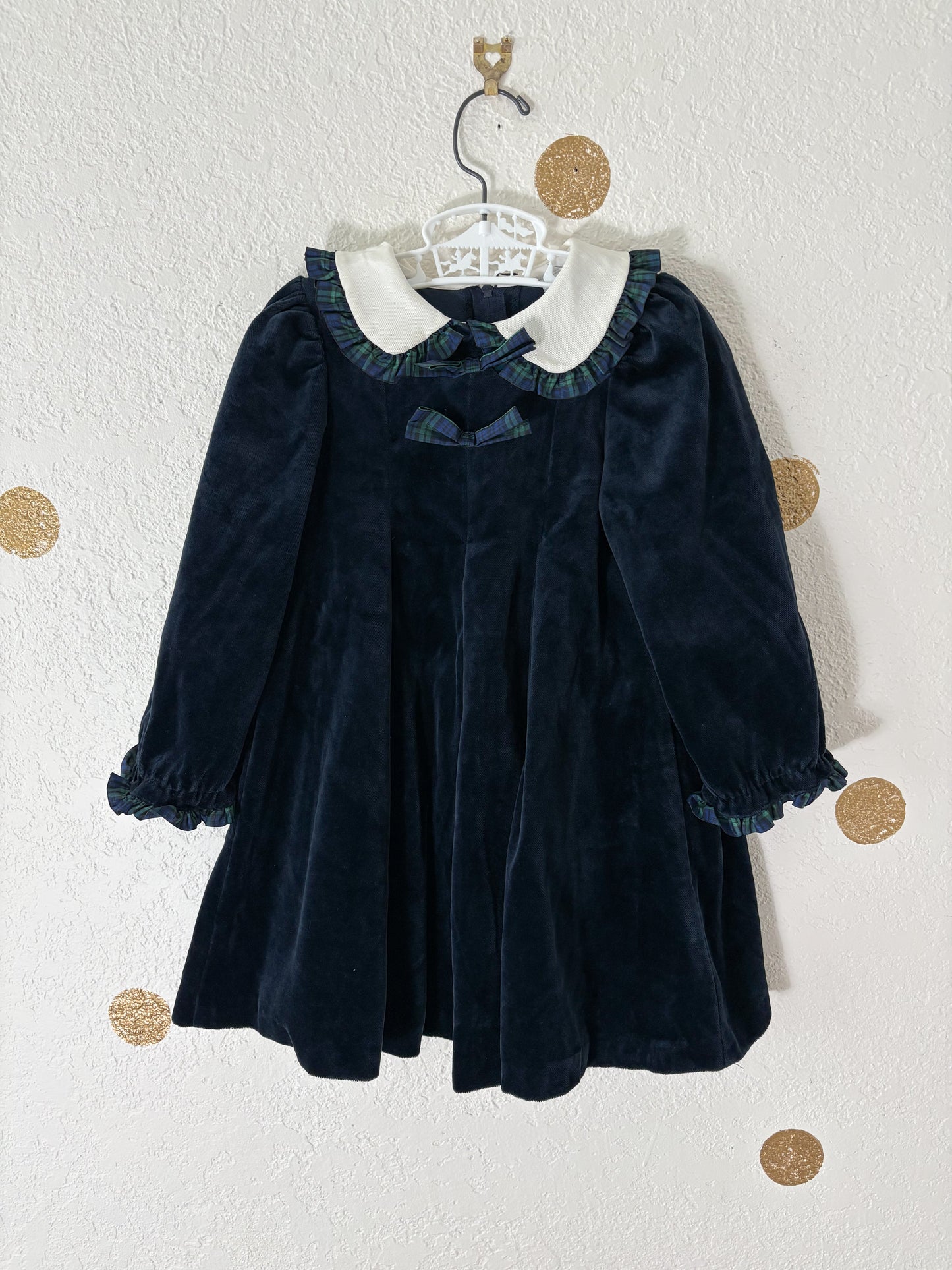 Vintage GoodLad toddler velvet dress.