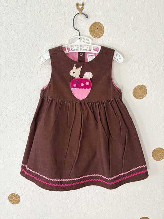 y2k/Vintage 05' Gymboree "Pretty in Plum" lightweight corduroy toddler dress.