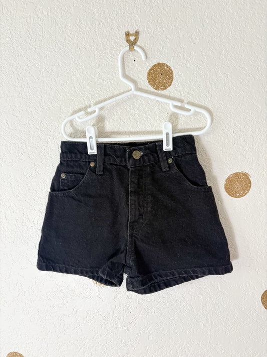 Vintage Badge denim shorts.
