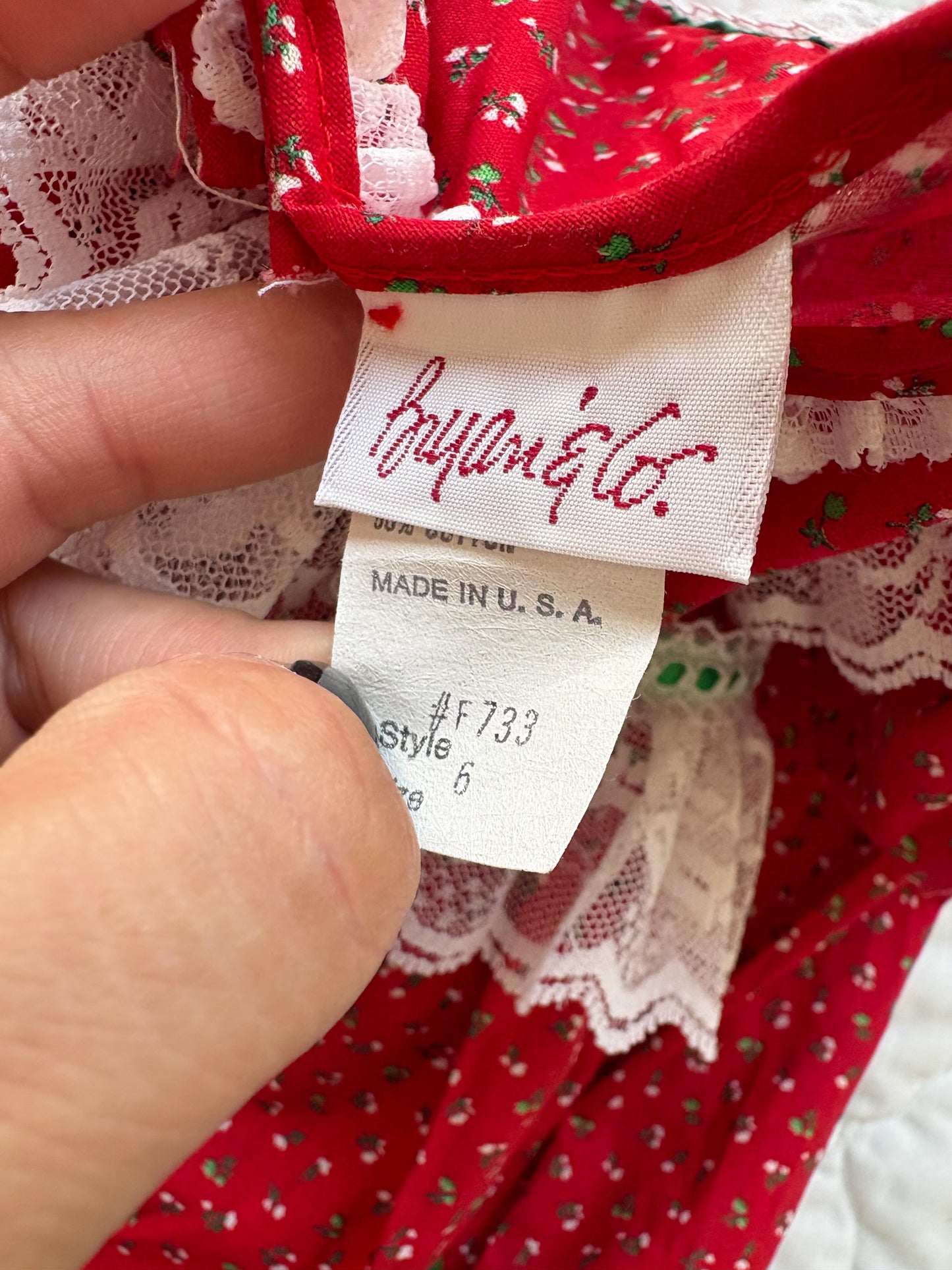 Vintage Bryan & Co frilly dress