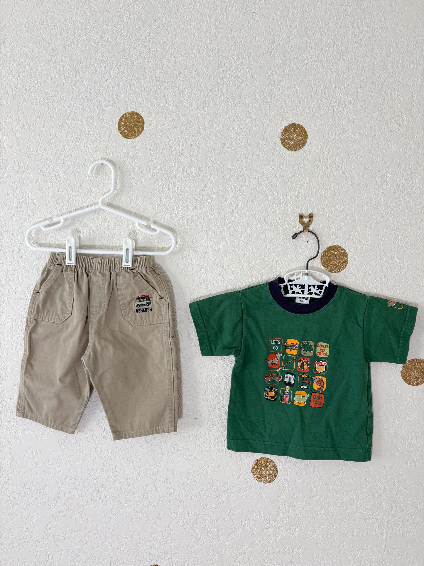 Y2K Oshkosh 2 piece baby set.