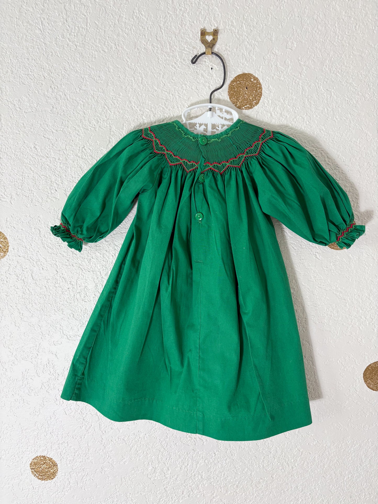 Boutique Mom & Me smocked baby dress.