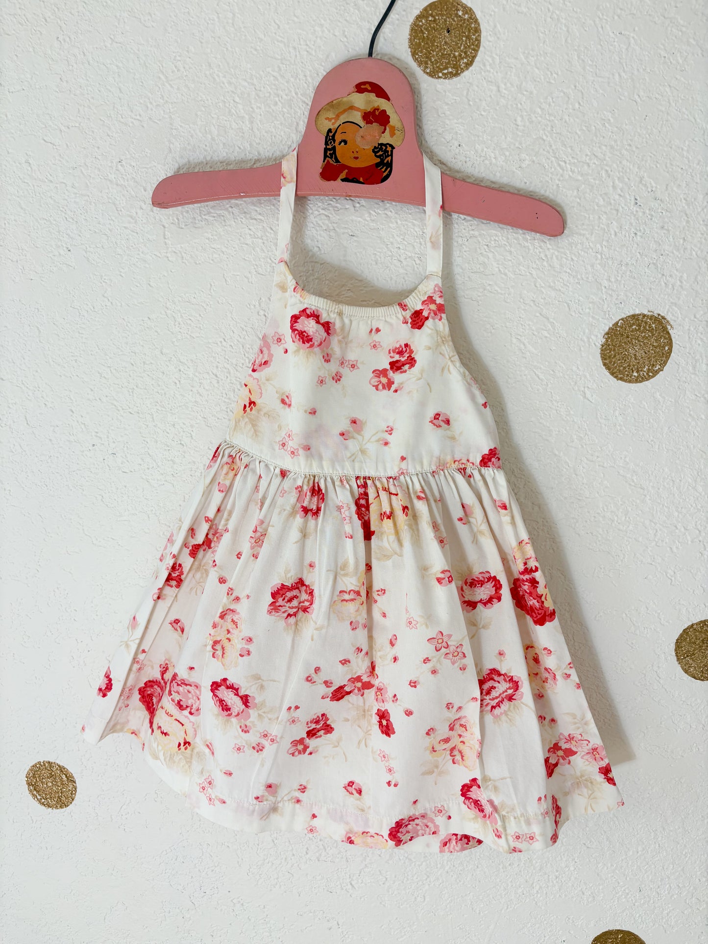 Vintage Baby Gap floral halter dress.