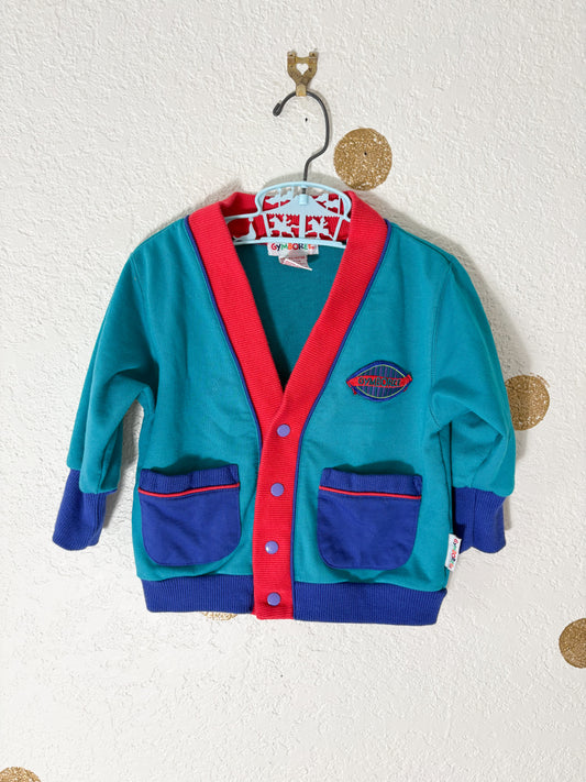 Vintage Gymboree color block toddler cardigan.