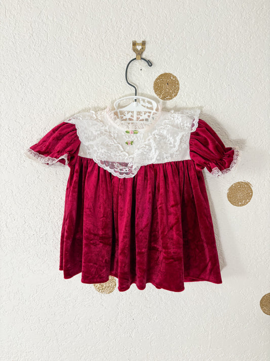 Vintage velour baby dress/tunic.