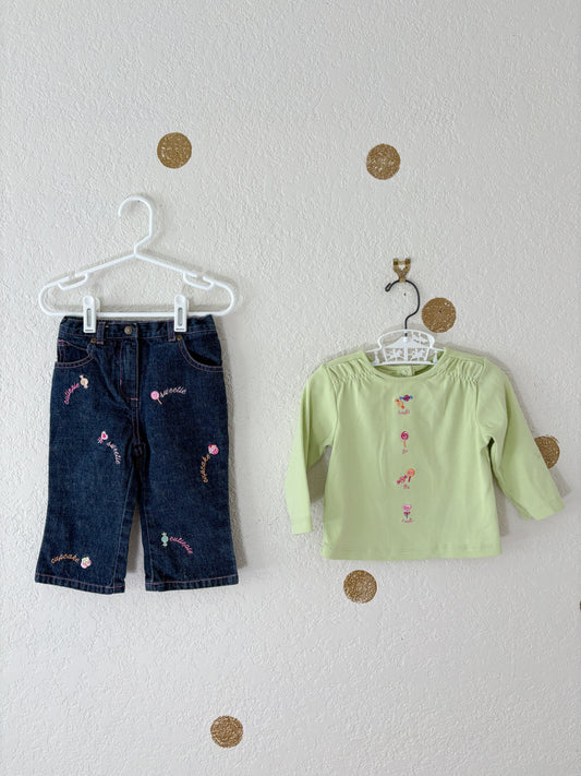Vintage Gymboree 2 piece baby set.