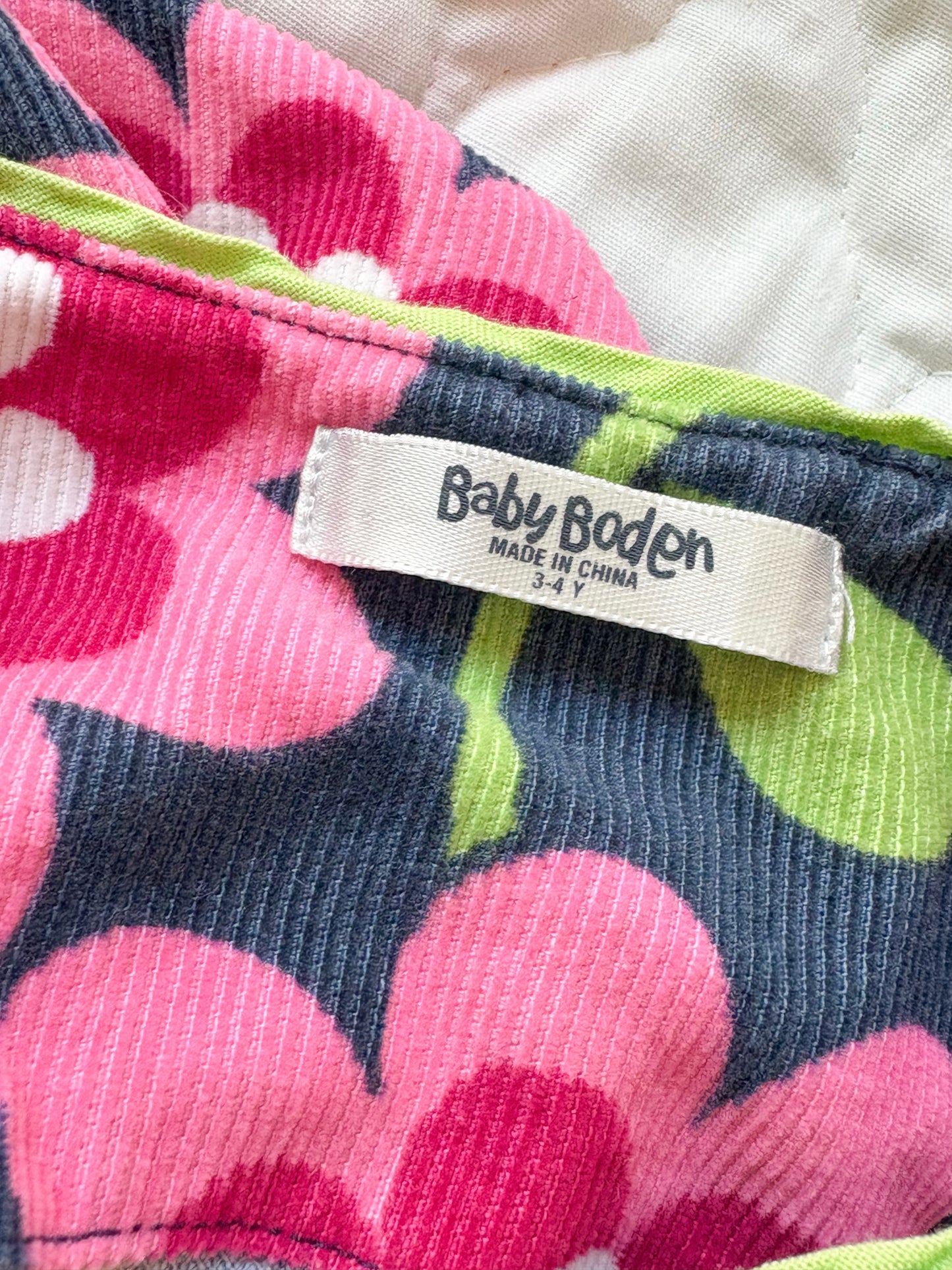 Modernish Baby Boden floral lightweight corduroy toddler jumper
