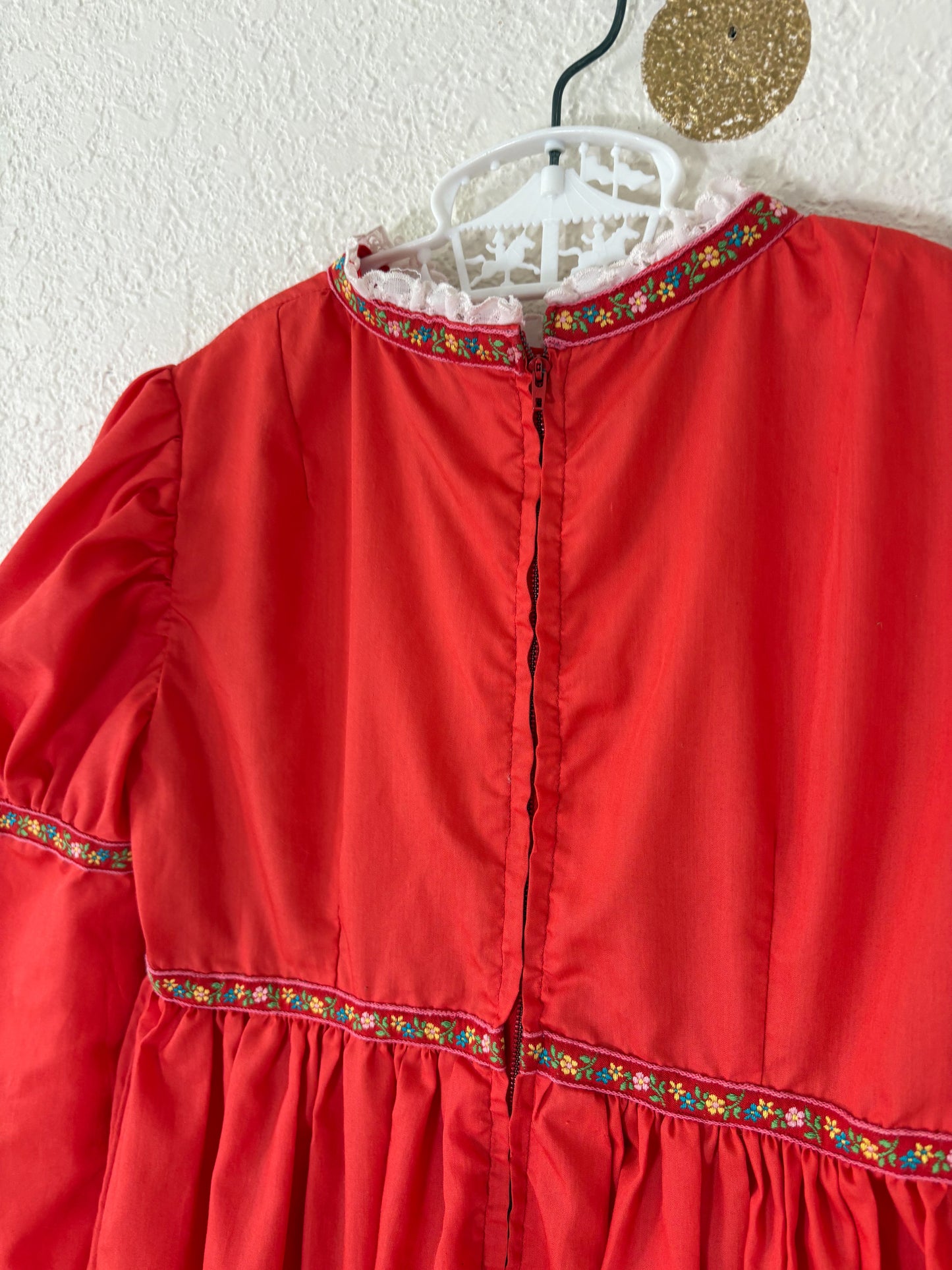 Vintage handmade older girl maxi dress.