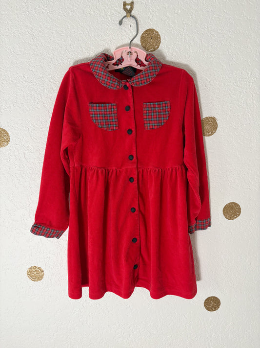 Vintage Gymboree velour/plaid dress.