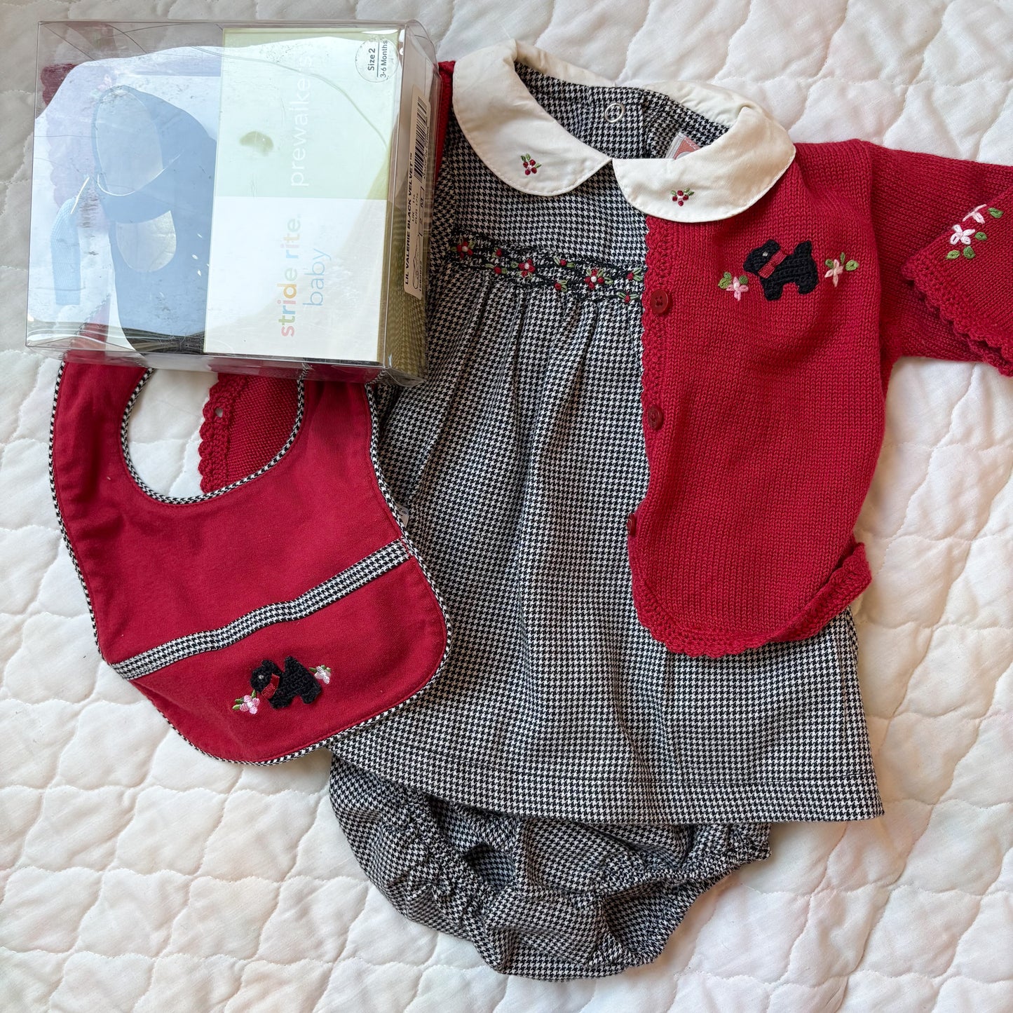 Vintage Gymboree 4 piece set + NWT baby shoes bundle