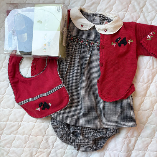 Vintage Gymboree 4 piece set + NWT baby shoes bundle