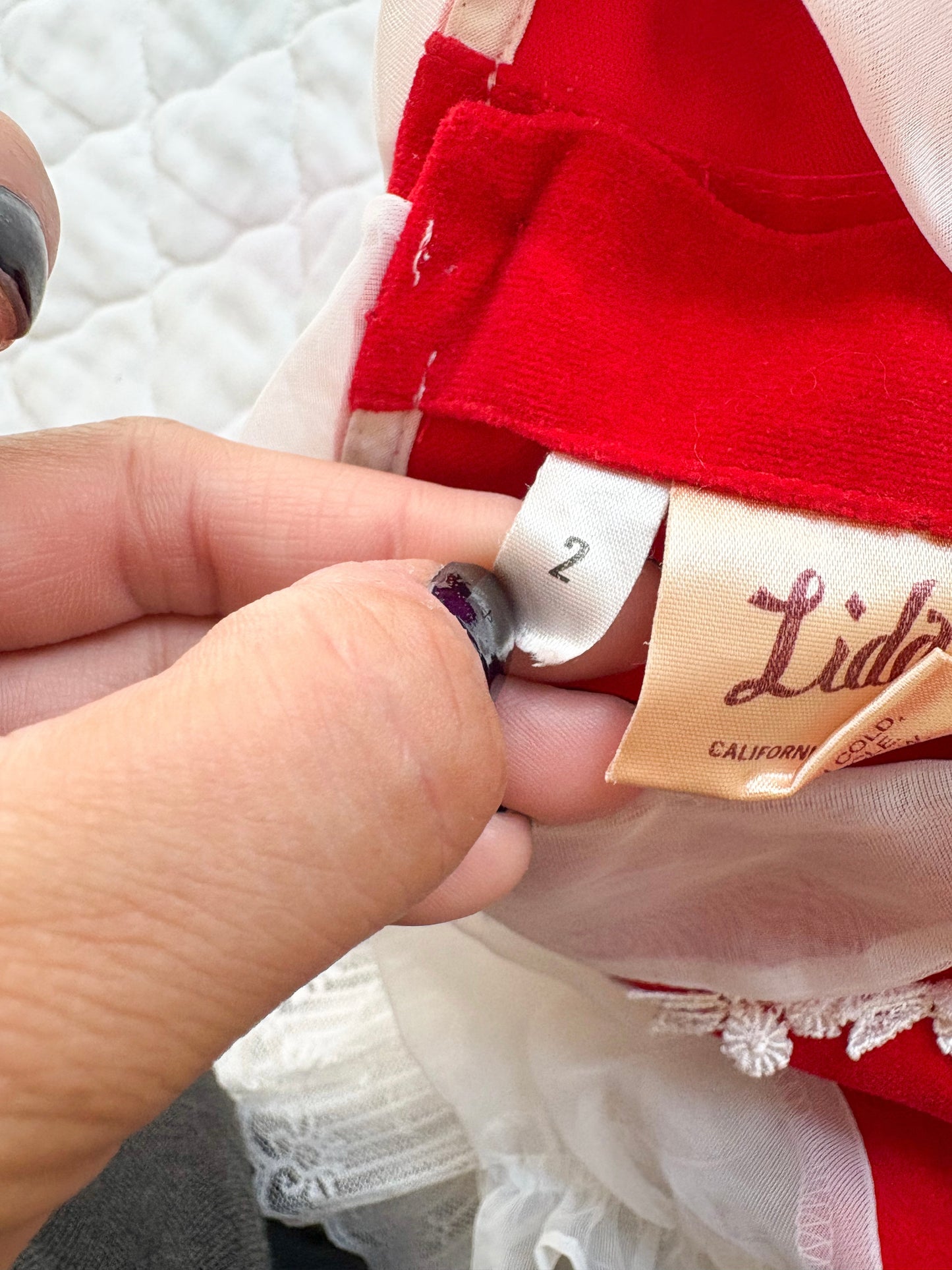 Vintage Lida California full circle toddler party dress.