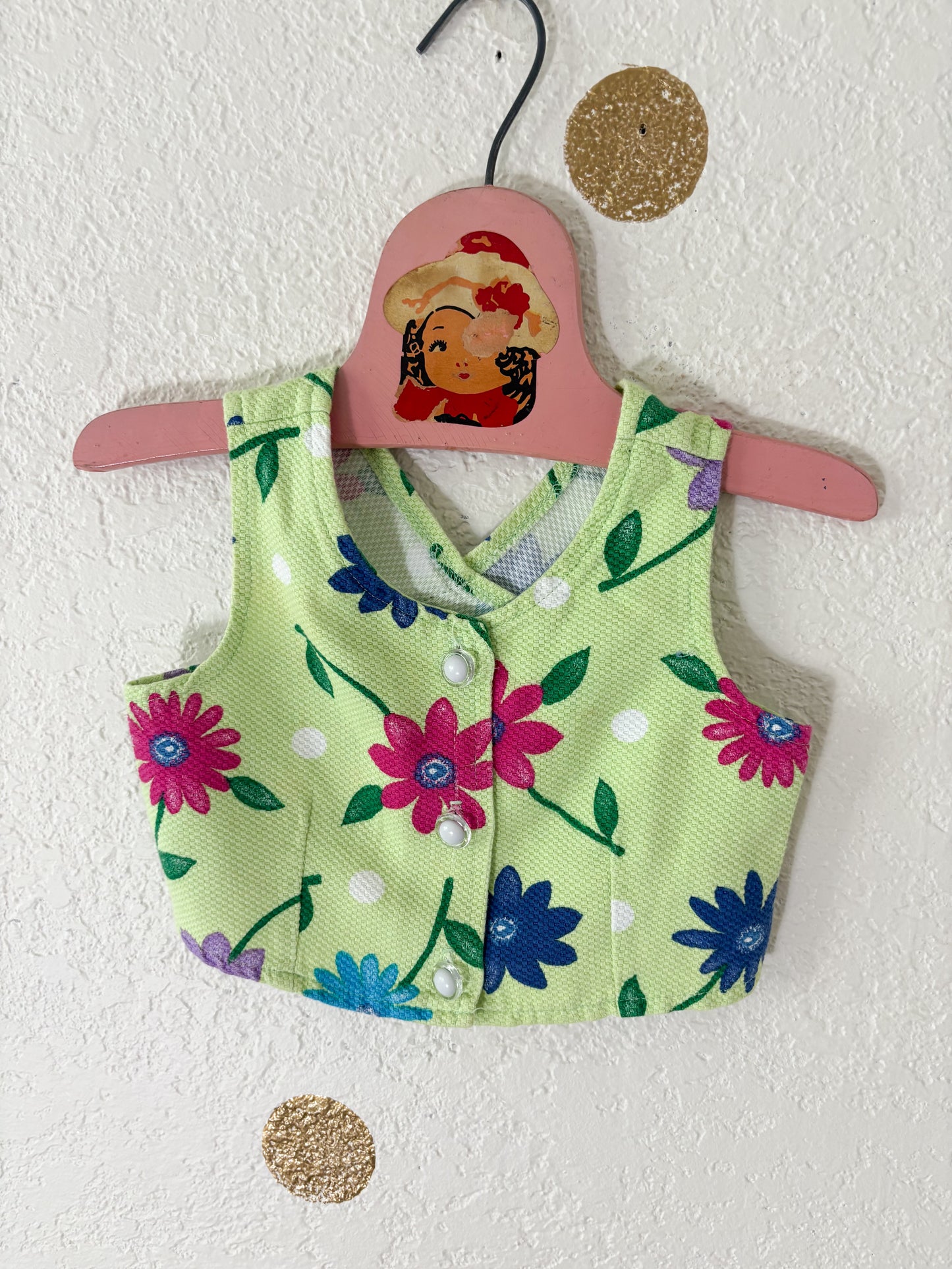 Vintage Sprockets floral toddler 2 piece set.