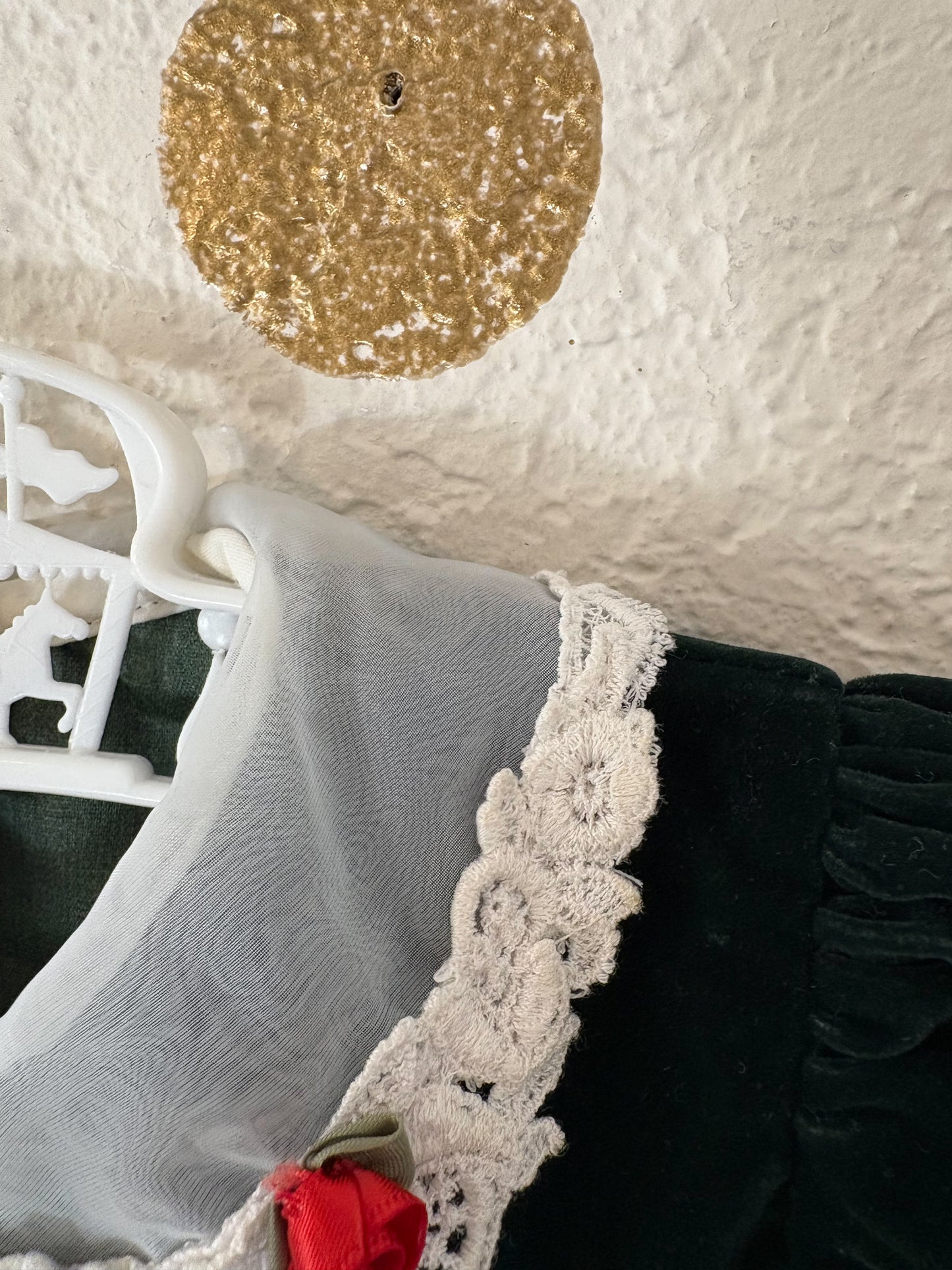 Vintage Oshkosh Collection velvet baby dress.